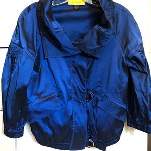 St. John cropped royal blue jacket